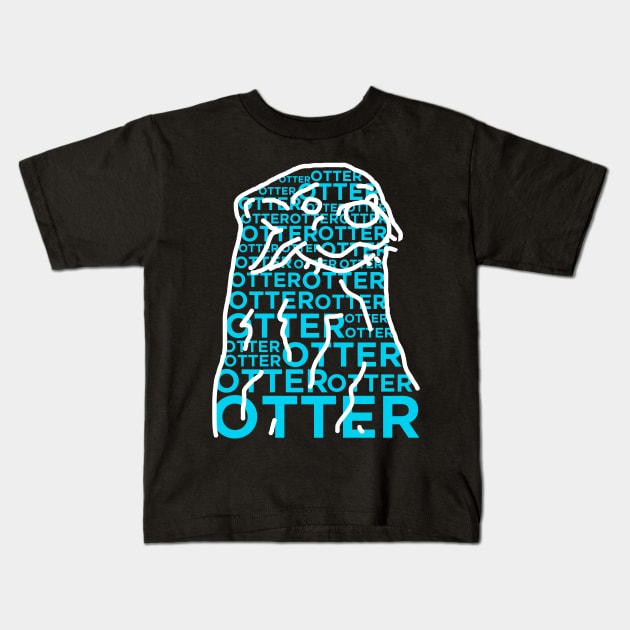 Otter Otter Otter Kids T-Shirt by Hoagiemouth